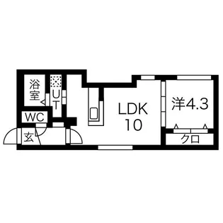 kopen court環状通東【3階】の間取り