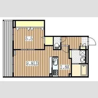 ラスベート【1階】の間取り
