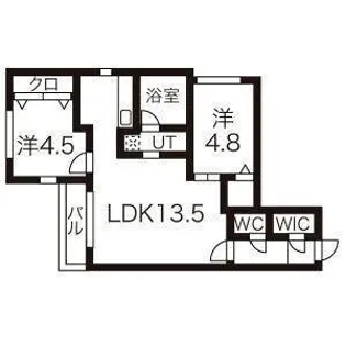 プレオン・ウエスト・ロカ【3階】の間取り