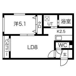 グランメール元町駅北【3階】の間取り