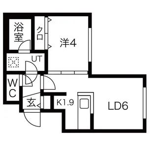 クラブプルミエ琴似4条【4階】の間取り