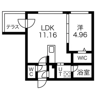 スタジオ19【101号室】の間取り