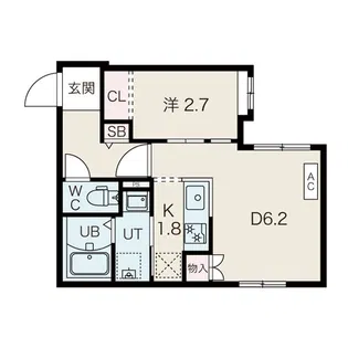 アンフィリット東札幌【102号室】の間取り