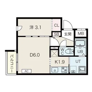 アンフィリット東札幌【2階】の間取り