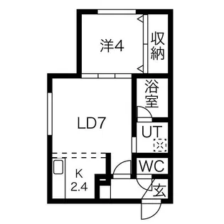 シャンテ北3条【2階】の間取り
