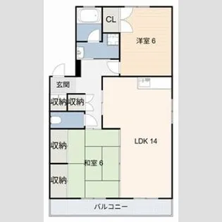 アネックス水越【2階】の間取り