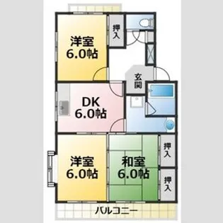 シベール二番館【2階】の間取り