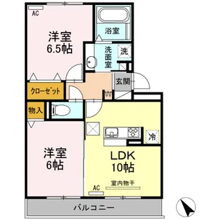 セジュール大山【105号室】の間取り