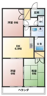 クレールナガタ【3階】の間取り
