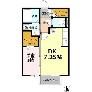 セジュールアラコ A【206号室】の間取り