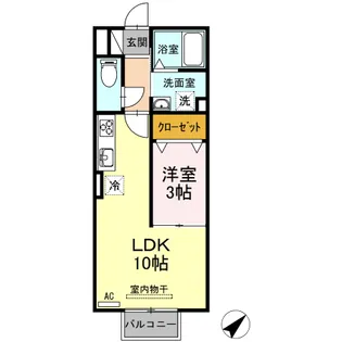 セジュール福地【201号室】の間取り