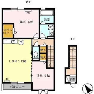 ラ・ヴィスタB棟【206号室】の間取り