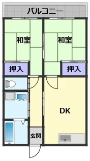 コーポサンシャイン【3-D号室】の間取り