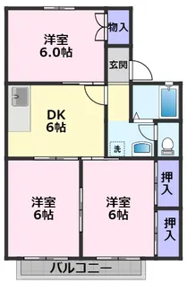 コーポ・チェリーロード【203号室】の間取り