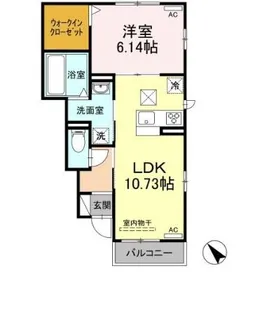 D-roomジーエー【101号室】の間取り