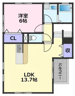 アヴィタシオンK【101号室】の間取り
