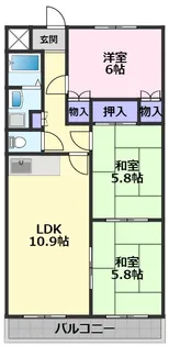 Oasis徳次【2階】の間取り