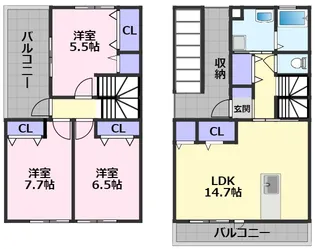 サツキ【201号室】の間取り