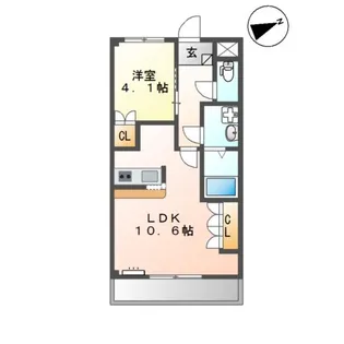 ラ・フォーネ東脇【2階】の間取り