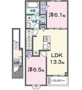 ガラシアⅡ【2階】の間取り