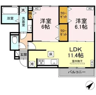 D-avance城崎 【101号室】の間取り