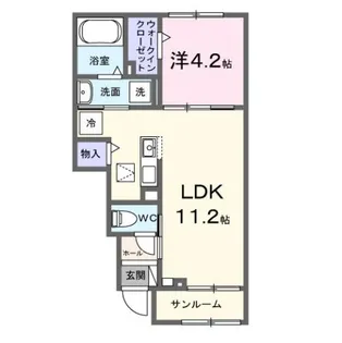クラスペディアA【1階】の間取り