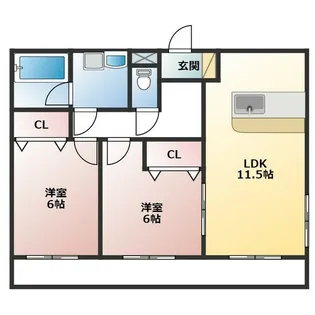 デルニエドミール【303号室】の間取り