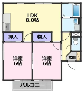 ハートホームⅡ【1階】の間取り