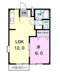 コーポラス溜池【2階】の間取り