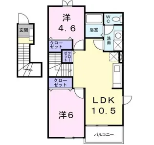 アビタシオンNⅠ【2階】の間取り