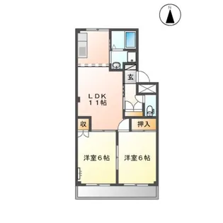 レジデンス住崎【1階】の間取り