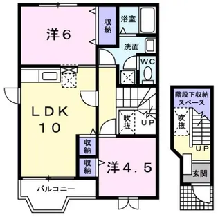 ピーコックB【2階】の間取り