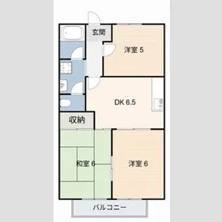 ハイステップ花田 B棟【201号室】の間取り