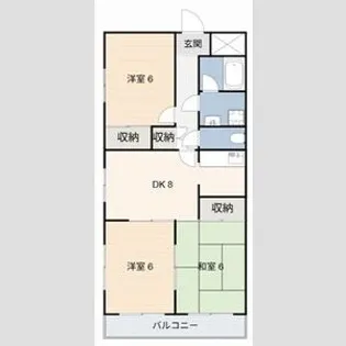グランシャリオ羽塚【103号室】の間取り