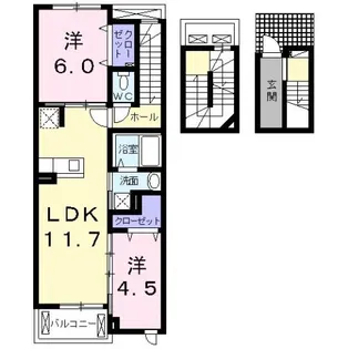 サン・グレイスⅡ【3階】の間取り