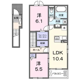 リヴェール・KⅡ【2階】の間取り