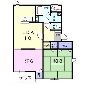 スカイドミール【1階】の間取り