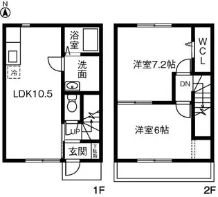 メゾネット マイリ【103号室】の間取り