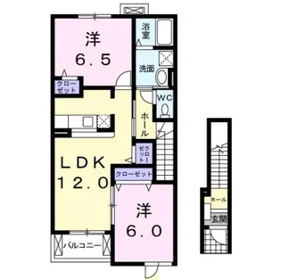 インペリアルB【2階】の間取り