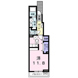 ラメール 若王子 B【1階】の間取り