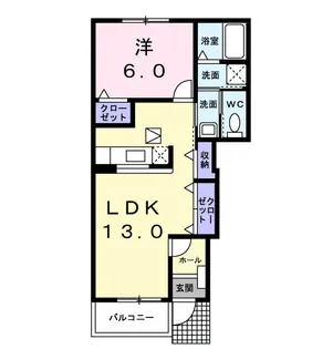 プロムナード弐番館【1階】の間取り