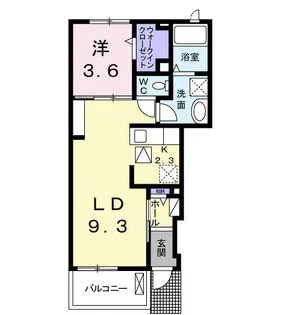 ヴィラ メイプル【1階】の間取り