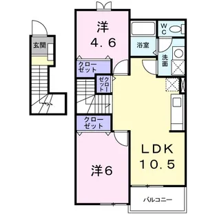 ラフィーネ上矢田【2階】の間取り
