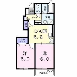 サニーヒル Ⅱ【1階】の間取り