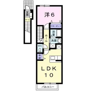 プリマヴェーラⅡ番館【2階】の間取り