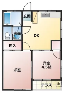 御幸ハイツ【101号室】の間取り