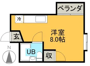 レインボーMビル【2-C号室】の間取り