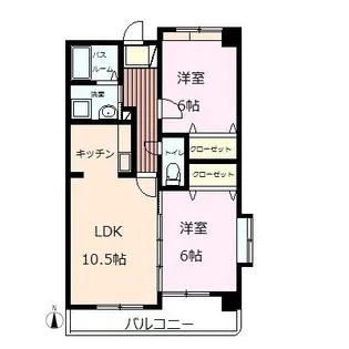 ジェラール大津【605号室】の間取り