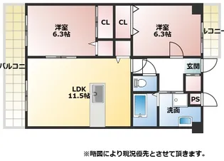 秋津グリーンプラザⅢ【303号室】の間取り