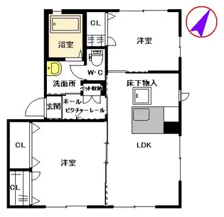 サンライト光の森【A0101号室】の間取り